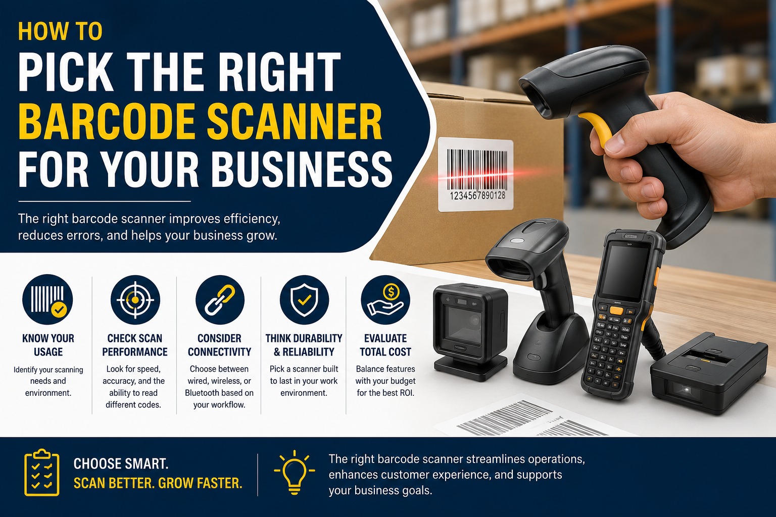 Barcode scanner buying guide for retail and warehouse businesses
