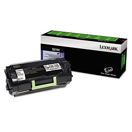 Lexmark 521H Black 25K High Yield Toner Cartridge - 52D1H00