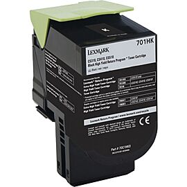 Lexmark Unison 701HK Laser, High Yield, 4000 Pages Black, 1-Pack Toner Cartridge - 70C1HK0