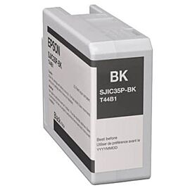 Epson Colorworks TM-6000 and TM6500, Gloss Black Inkjet Cartridge - C13T44B120