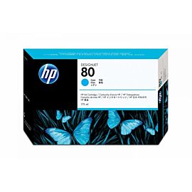 HP No. 80 Standard Capacity Cyan Ink Cartridge (175ml Ink) - C4872-80126
