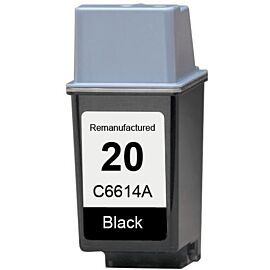 HP 20 Black Ink Cartridge Black Inkjet 450 Page OEM - C6614A