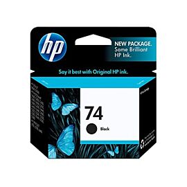 HP 74 Black Ink Cartridge Black Inkjet 200 Page CB335WC 140 - CB335WC#140