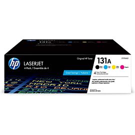 HP 131A 4-pack Black/Cyan/Magenta/Yellow Original LaserJet Toner Cartridge - CF210AQ1