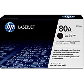 HP 80A Black Toner Cartridge for LaserJet Pro M400 / M401 / M425 Series Printer - CF280A