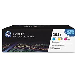 HP 304A Tri-Color Toner Cartridge (Cyan Magenta Yellow) for Color LaserJet CM2320 - CF340A
