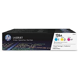 HP 126A Toner Cartridge (Cyan Magenta Yellow) 3 Pack - CF341A