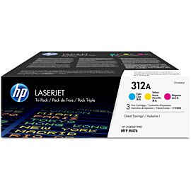 HP 312A LaserJet 3-Pack Cyan / Magenta / Yellow Original Toner Cartridge - CF440AM