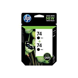 HP 74 Black Ink Cartridge Twin-Pack for InkJet Printers - CZ069FN#140
