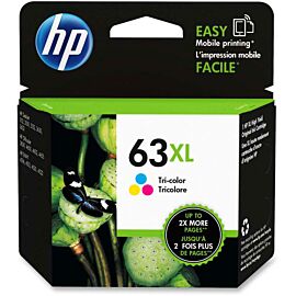 HP 63XL High Yield, 300 Pages, Tri-color Ink Cartridge - F6U63AN#140