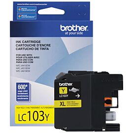 Brother Innobella 1-Pack 600 Pages Yellow, High Yield Ink Cartridges - LC103Y