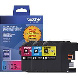 Brother Super High-yield 3-pack color Cyan, Magenta and Yellow Ink Cartridge - LC1053PKS