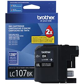 Brother 1-Pack 1200 Pages Black, Super High Yield, Original Ink Cartridge - LC107BK