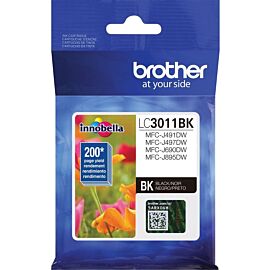 Brother Black, Inkjet, Standard Yield, 200 Pages, 1-Pack Original Ink Cartridge - LC3011BK