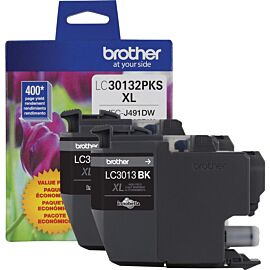Brother Black, Inkjet, High Yield, 400 Pages, 1 Pack Original Ink Cartridge - LC30132PKS