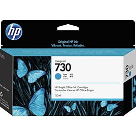 HP 730 Cyan 130-ml DesignJet Ink Cartridge - P2V62A