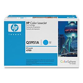 HP 643A Cyan Toner Cartridge for Color LaserJet 4700 Series Printer - Q5951A