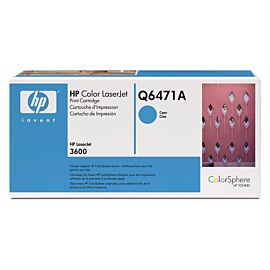 HP 502A Cyan Toner Cartridge for Color LaserJet 3600 Series Printer - Q6471A
