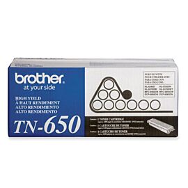 Brother Black 8K High Yield Toner Cartridge - TN650